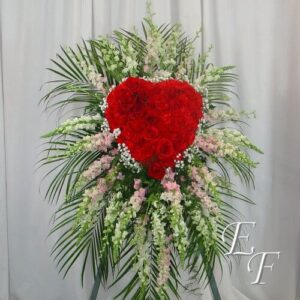 Cascading Heart Standing Spray  EF 212-T1