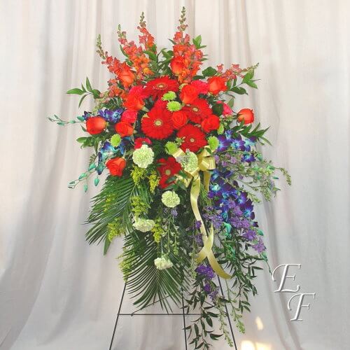 Vibrant Sympathy Orchid Spray  EF 214-1 B