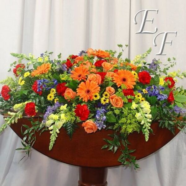 Vibrant Sympathy Casket Spray  EF-214