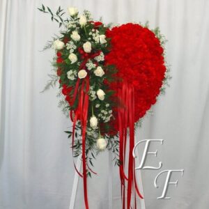 24" Red Carnation Broken Heart  EF 218-T2