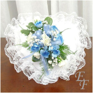 Peaceful Blues Heart Insert Pillow  EF 207-4A