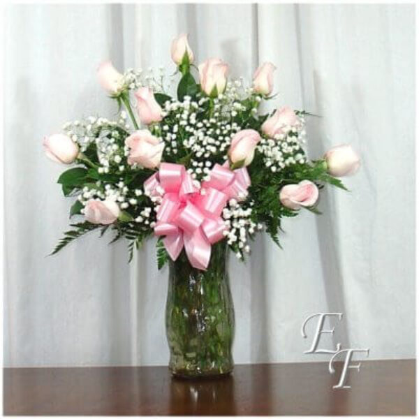 Pink Roses Arranged EF-907
