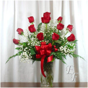 12 Long Stem Red Roses  EF-126