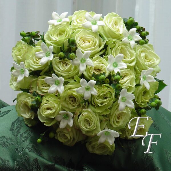 Green Tea Rose Bridal Bouquet  EF-714