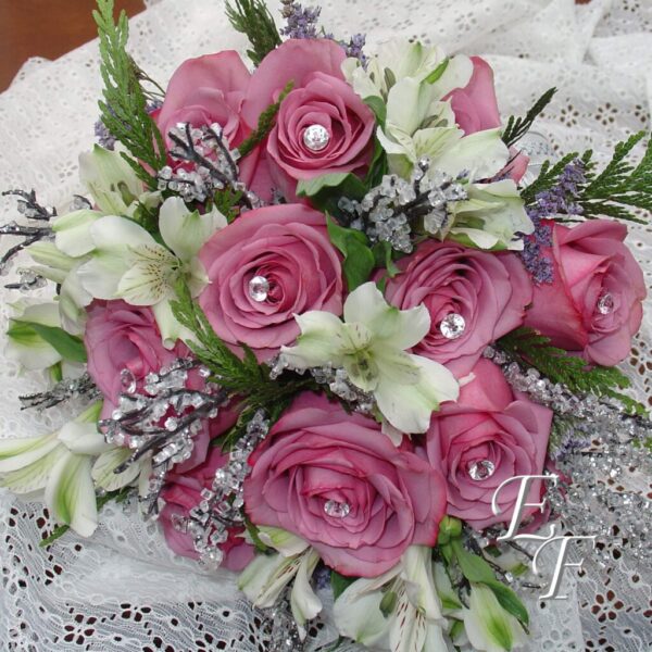Lavender Ice Wedding Bouquet EF-716