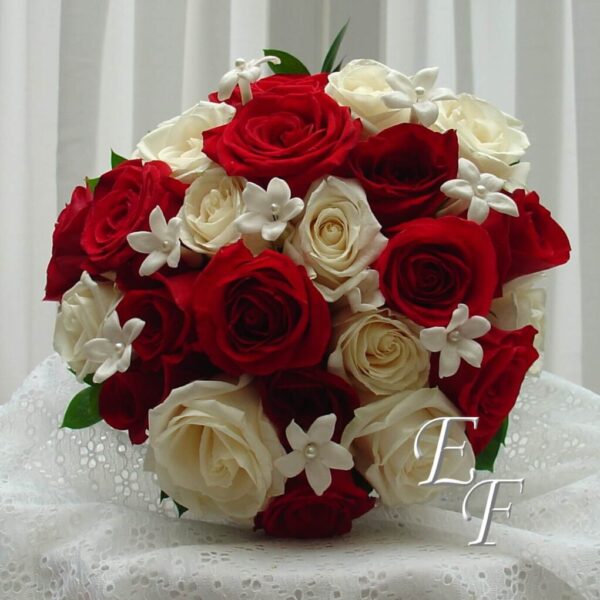 Red & White Rose Bouquet EF-725