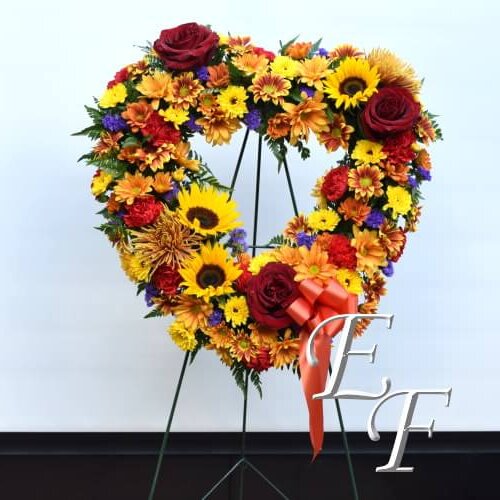 Autumn Memories Open Heart Wreath EF 213-T1