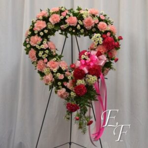 Carnation Sympathy Open Heart Tribute EF 200-T1
