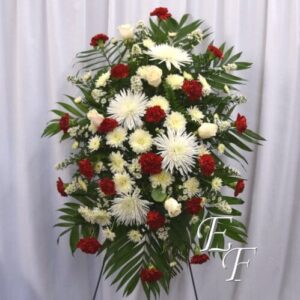 Red & White Standing Spray EF 218-1