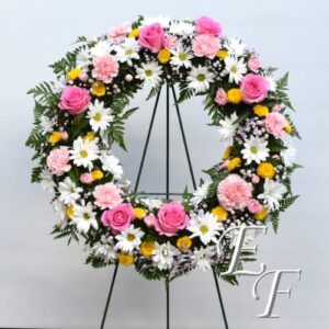 Spring Daisies Wreath EF 208-T1