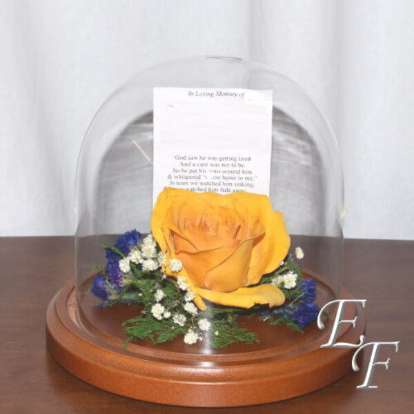 5.5" x 5.5" Dome with Single Flower  EF 1000