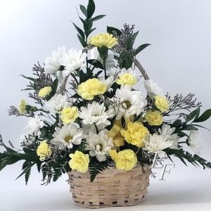 Daisy Basket Bouquet EF 015