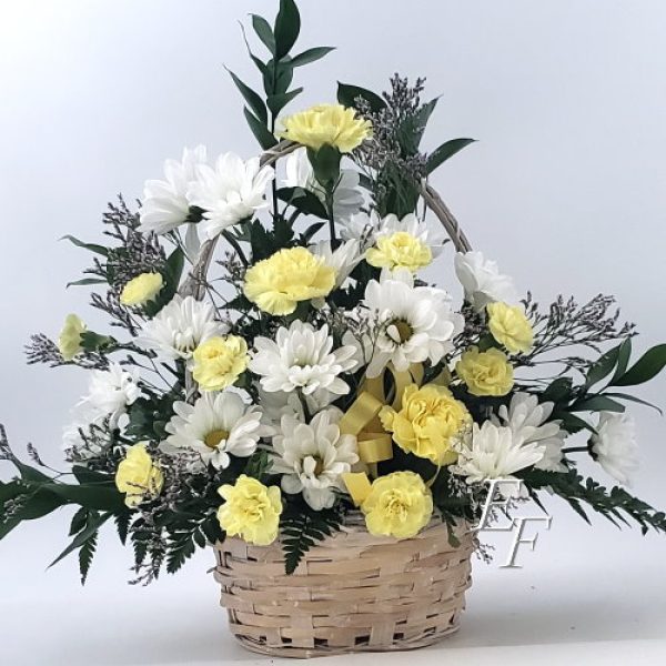 Daisy Basket Bouquet EF 015